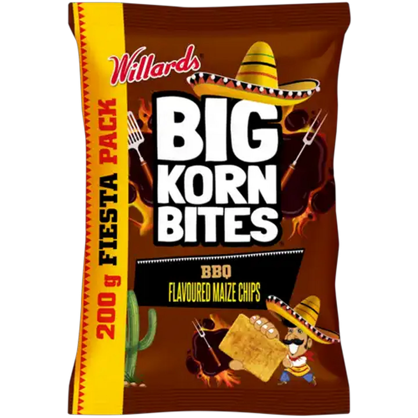 Image of Big Korn Bites BBQ Flavoured Maize Chips 200g