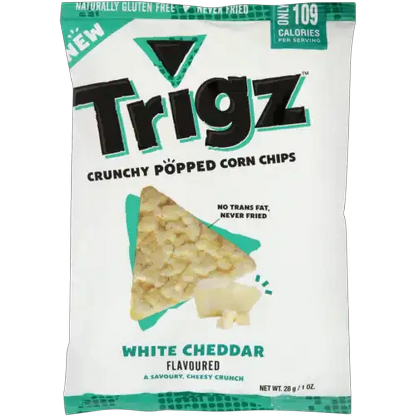 Image of Trigz White Cheddar Crunchy Popped Corn Chips 28g