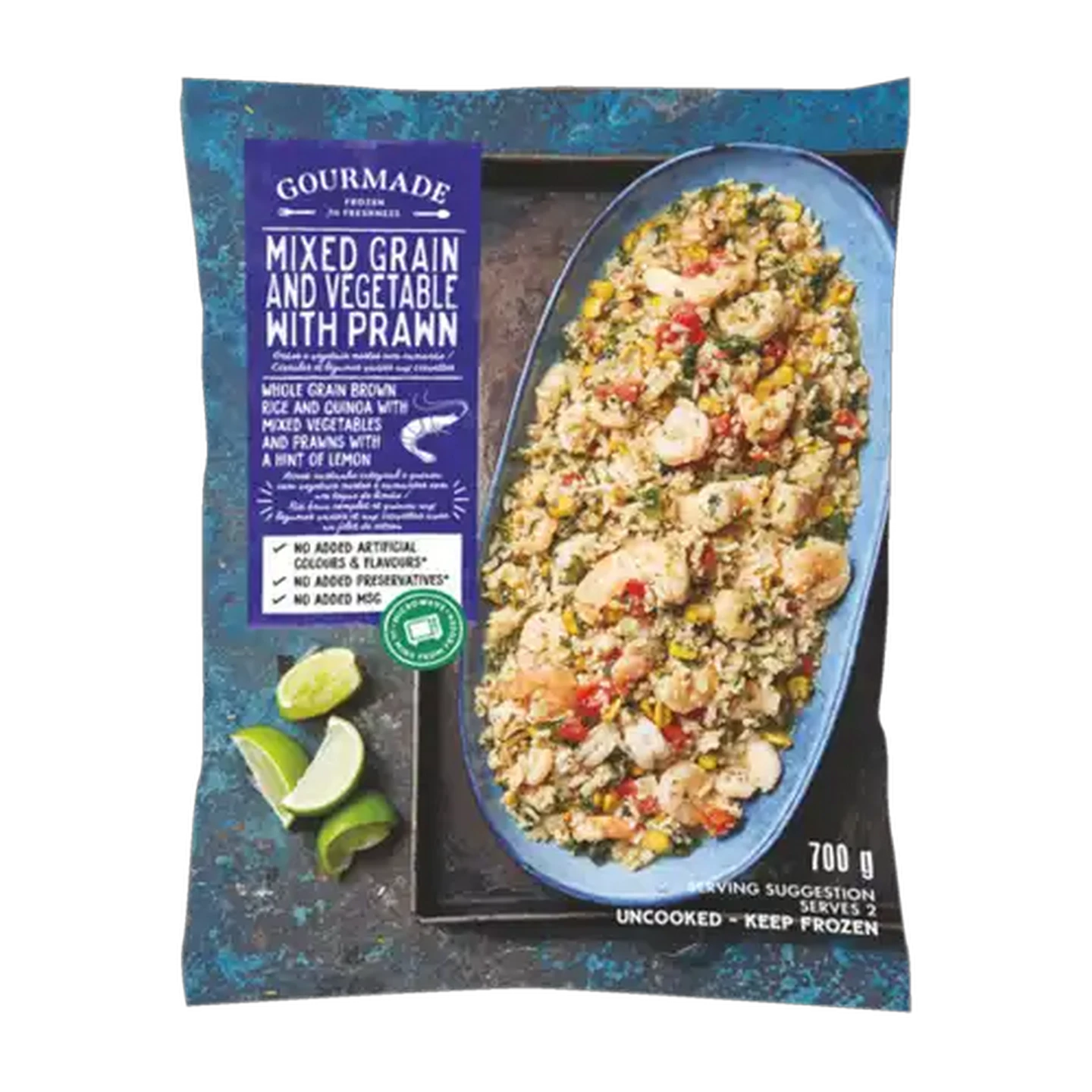 Image of Gourmade Frozen Mixed Grain & Vegetable With Prawn Ready Meal 700g