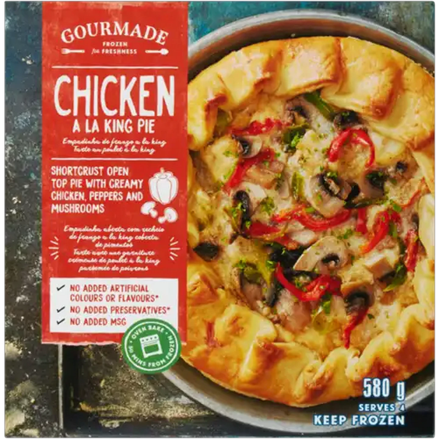 Image of Gourmade Frozen Chicken A La King Pie 580g