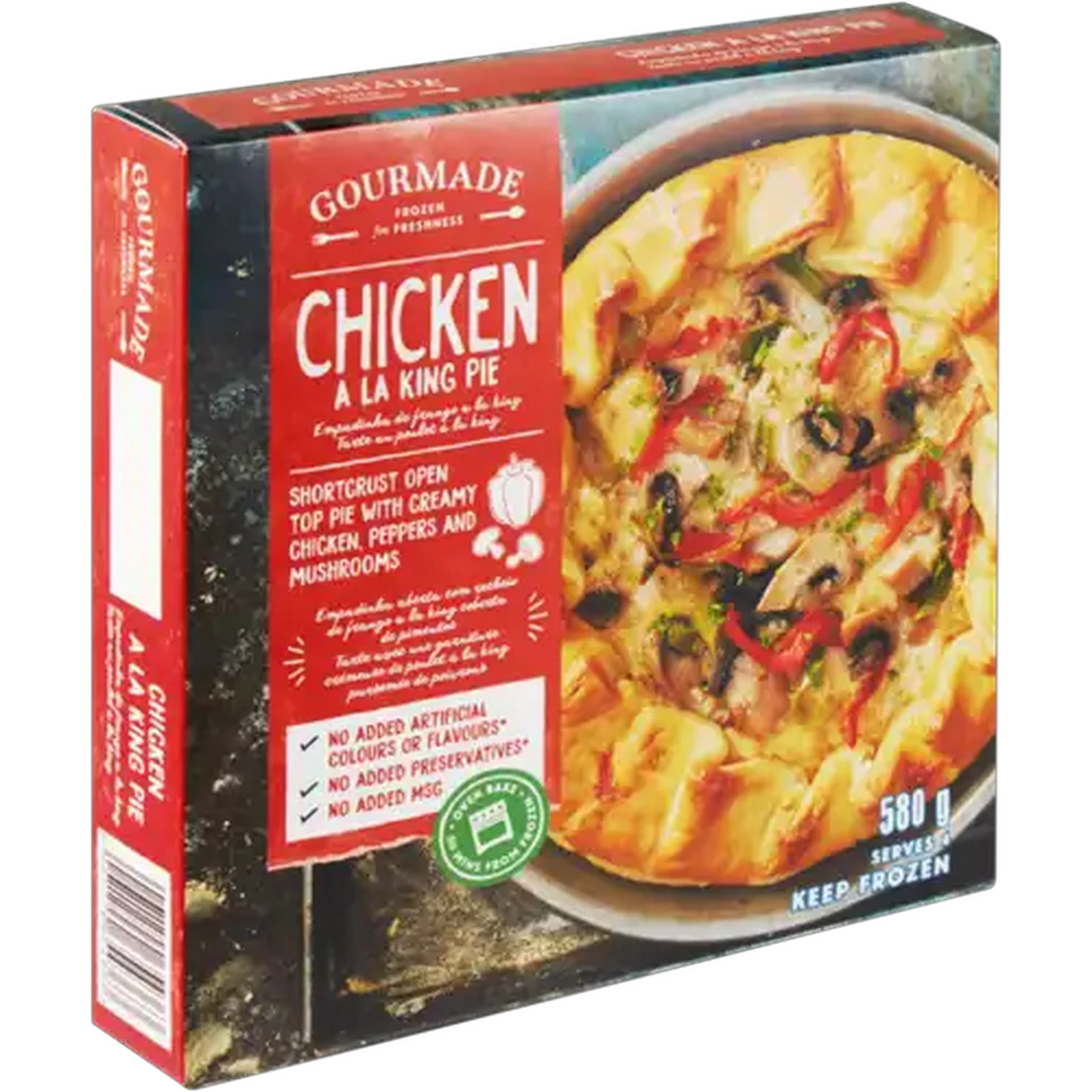 Image of Gourmade Frozen Chicken A La King Pie 580g