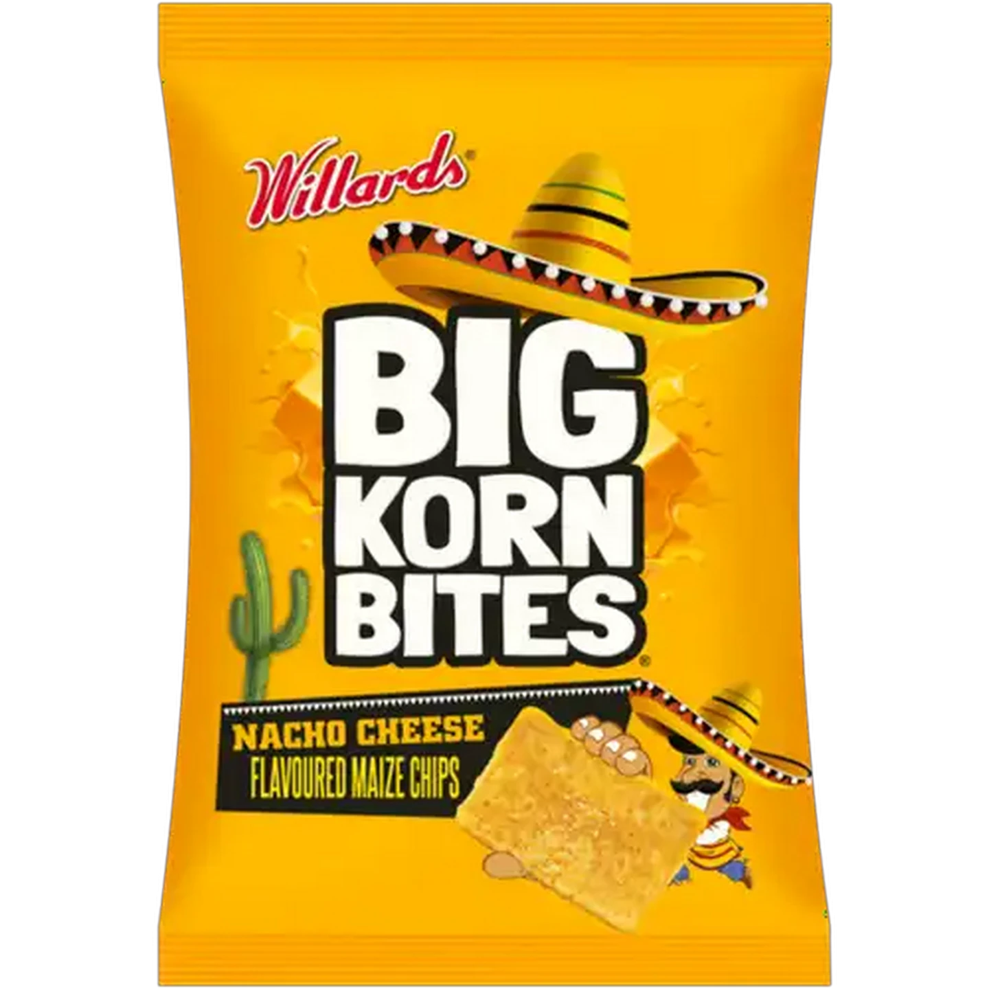 Image of Big Korn Bites Nacho Cheese Flavoured Maize Chips 120g