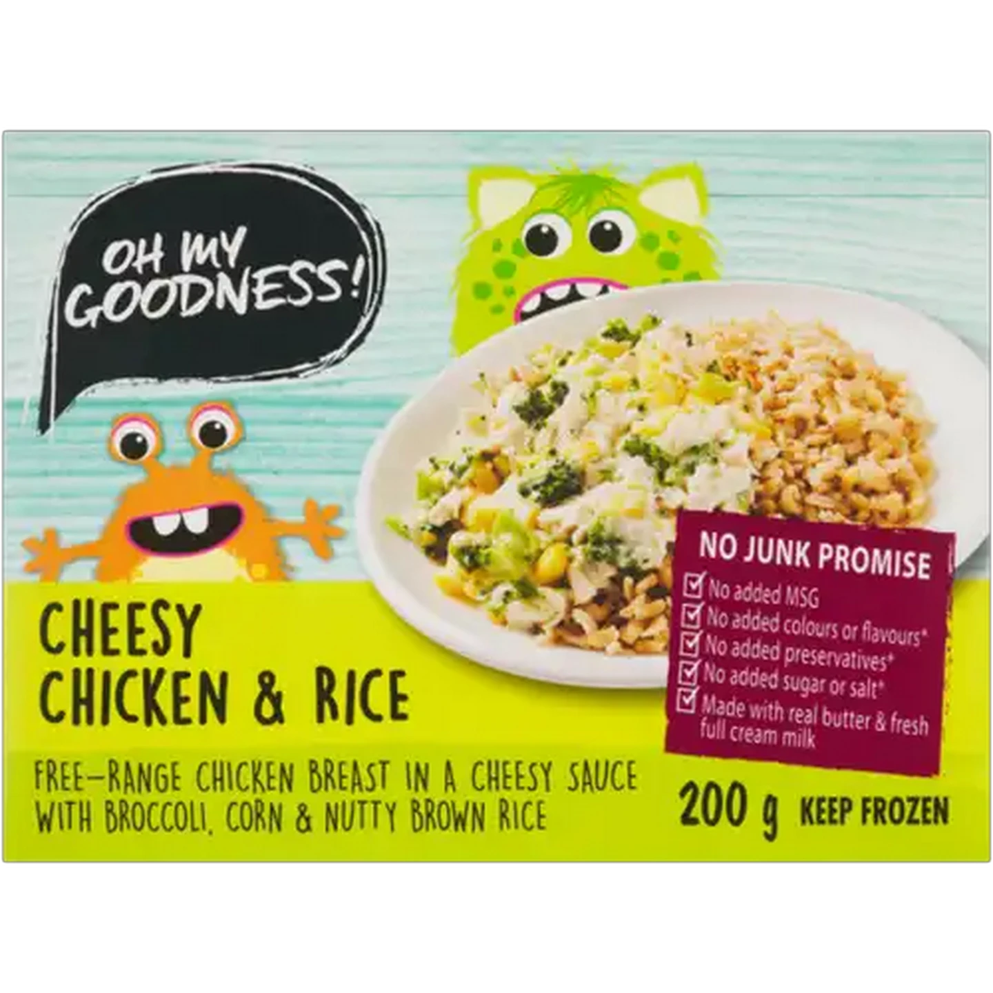 Image of Oh My Goodness! Frozen Cheesy Chicken & Rice Ready Meal 200g
