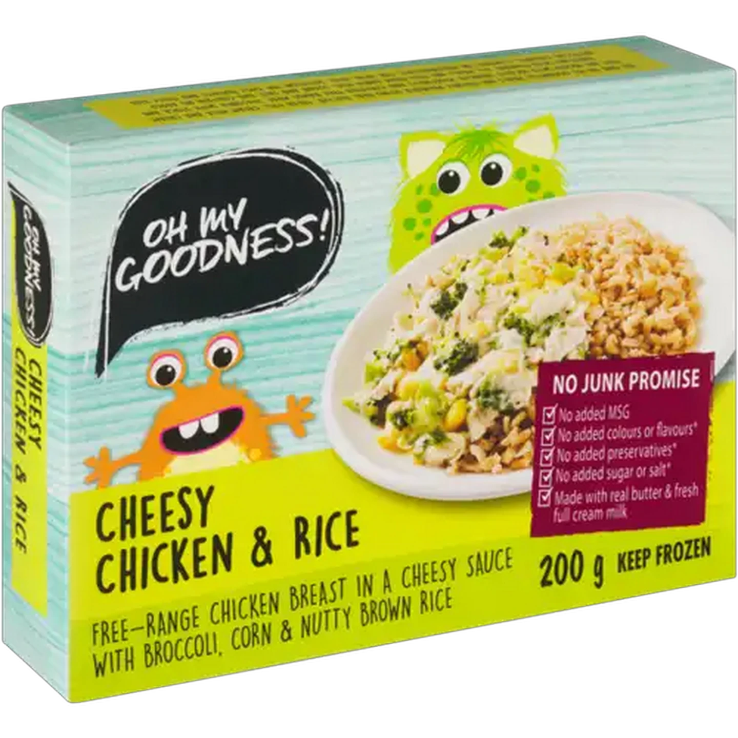 Image of Oh My Goodness! Frozen Cheesy Chicken & Rice Ready Meal 200g