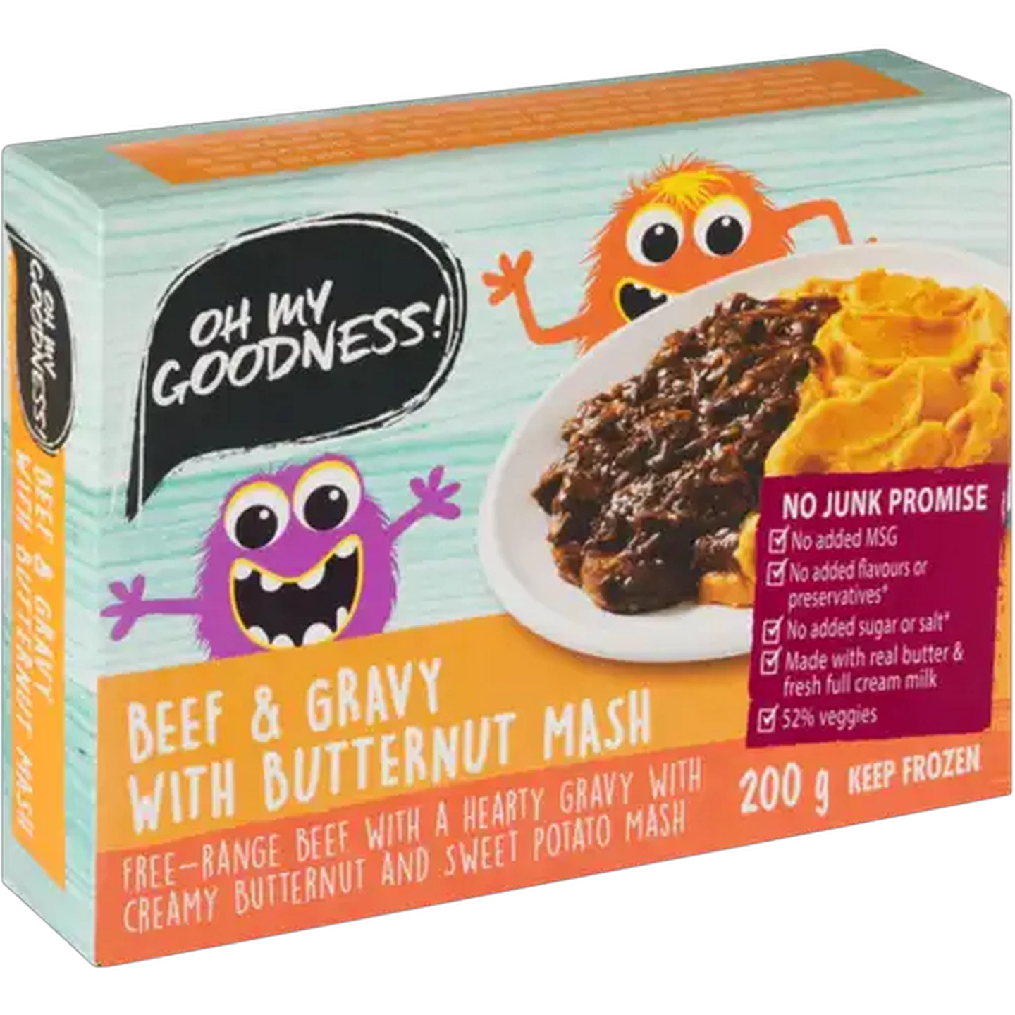 Image of Oh My Goodness! Frozen Beef & Gravy With Butternut Mash Ready Meal 200g