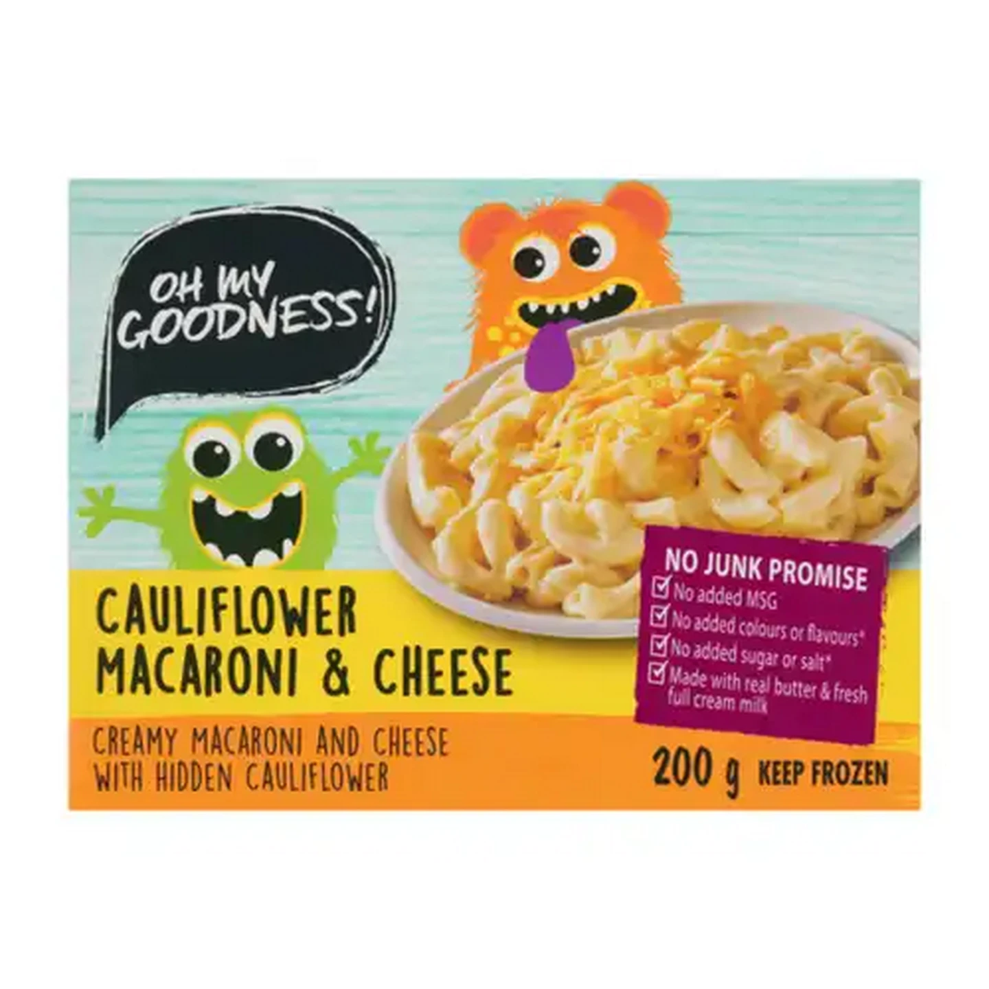 Image of Oh My Goodness! Frozen Cauliflower Macaroni & Cheese Ready Meal 200g