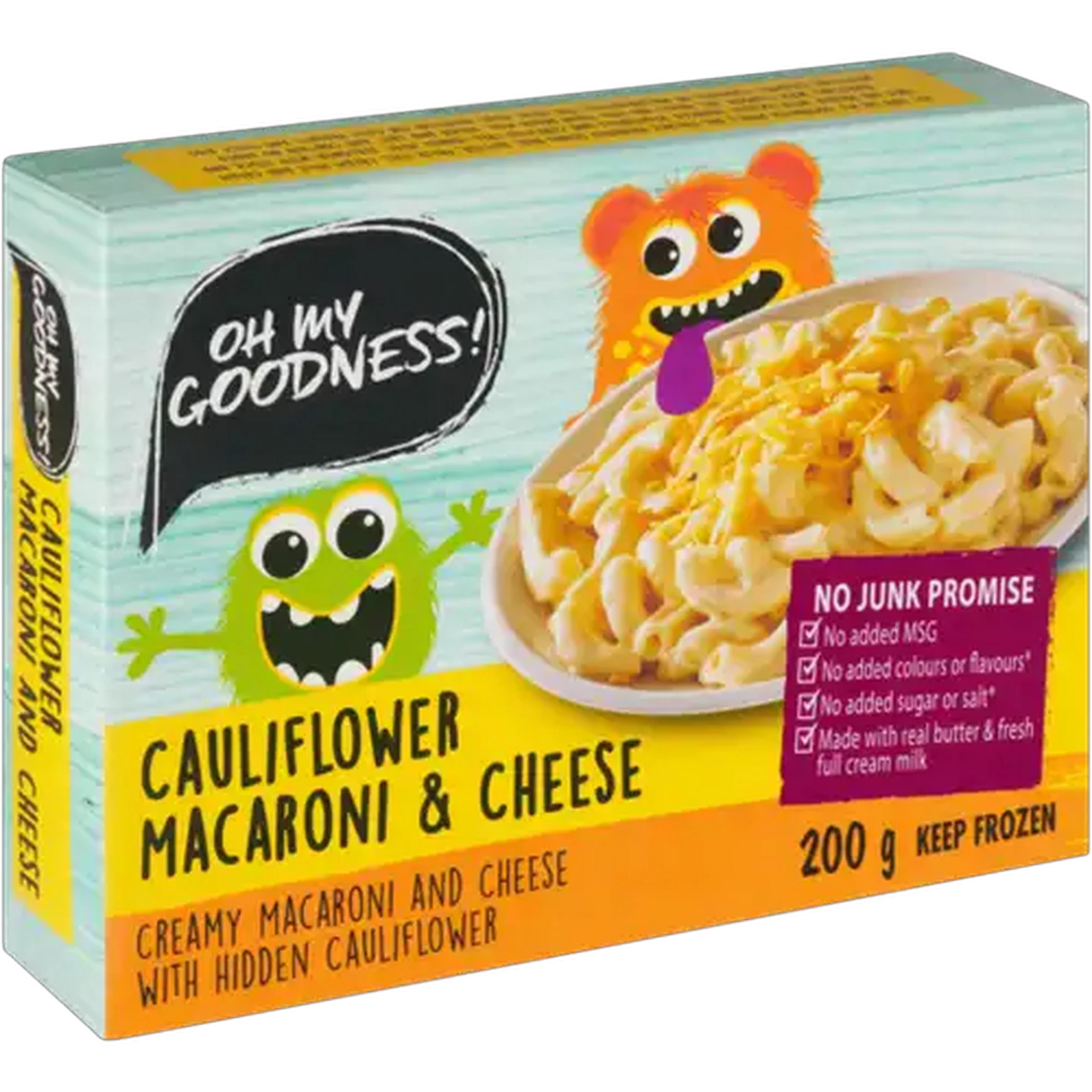 Image of Oh My Goodness! Frozen Cauliflower Macaroni & Cheese Ready Meal 200g