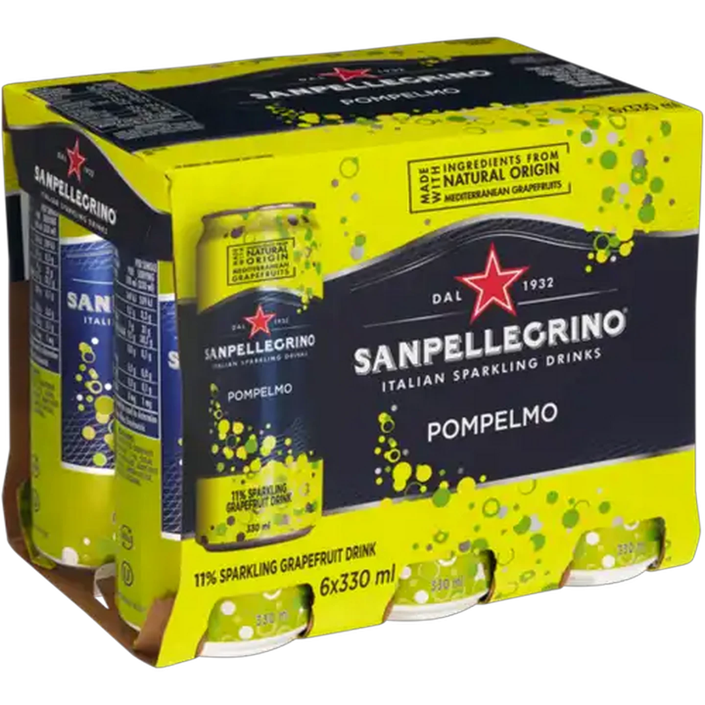 Image of Sanpellegrino Pompelmo Italian Sparkling Drink 6 x 330ml