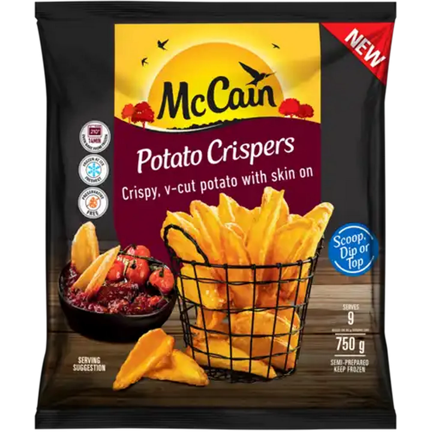 Image of McCain Frozen V-Cut Potato Crispers 750g