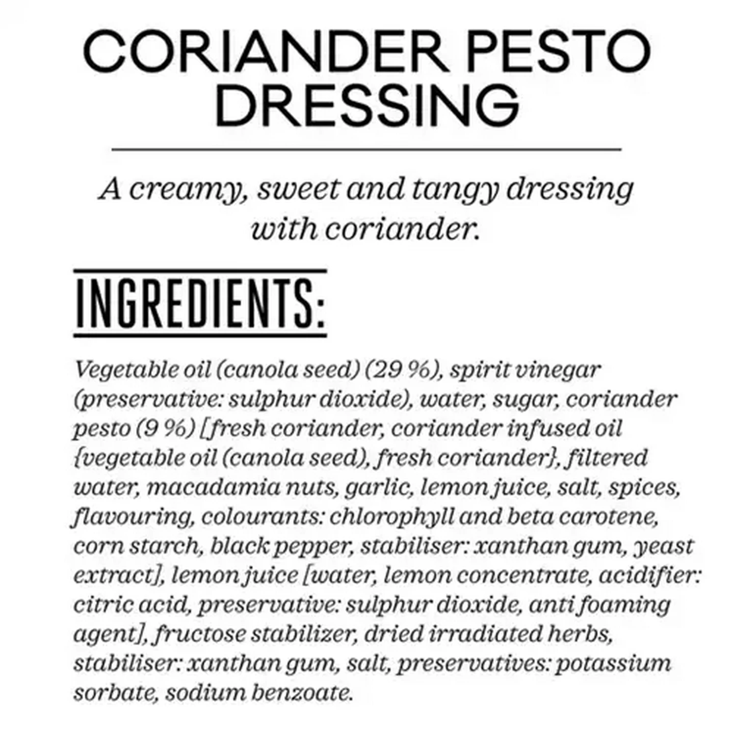 Image of Forage And Feast Coriander Pesto Dressing 125ml