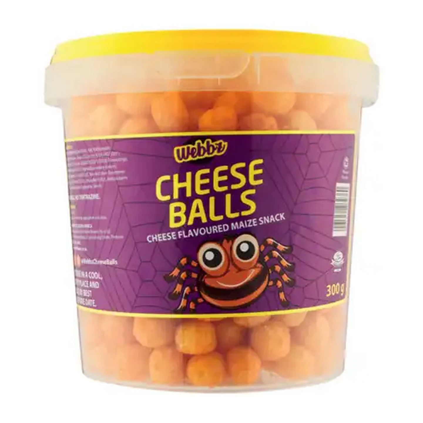 Image of Webbz Cheese Flavoured Cheese Balls Maize Snack 300g