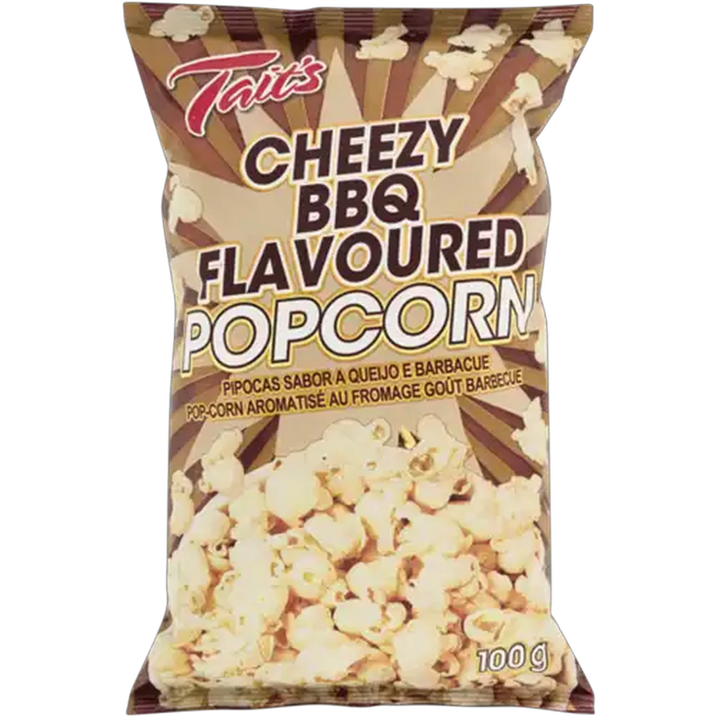 Image of Tait's Cheezy BBQ Flavoured Popcorn 100g