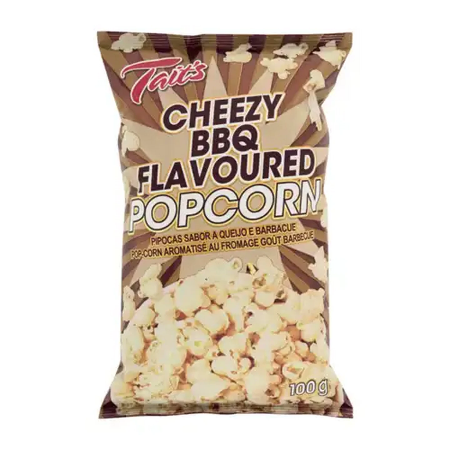 Image of Tait's Cheezy BBQ Flavoured Popcorn 100g
