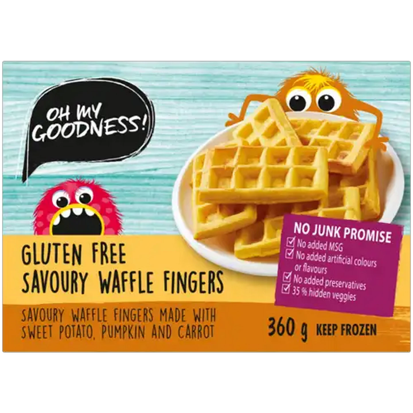 Image of Oh My Goodness! Frozen Gluten Free Savoury Waffle Fingers 360g