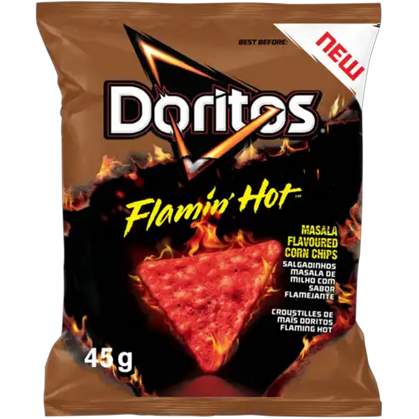 Image of Doritos Flamin' Hot Masala Flavoured Corn Chips 45g
