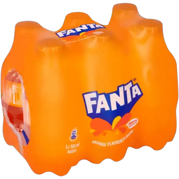 Fanta Orange Flavoured Sparkling Drink 6 x 300ml