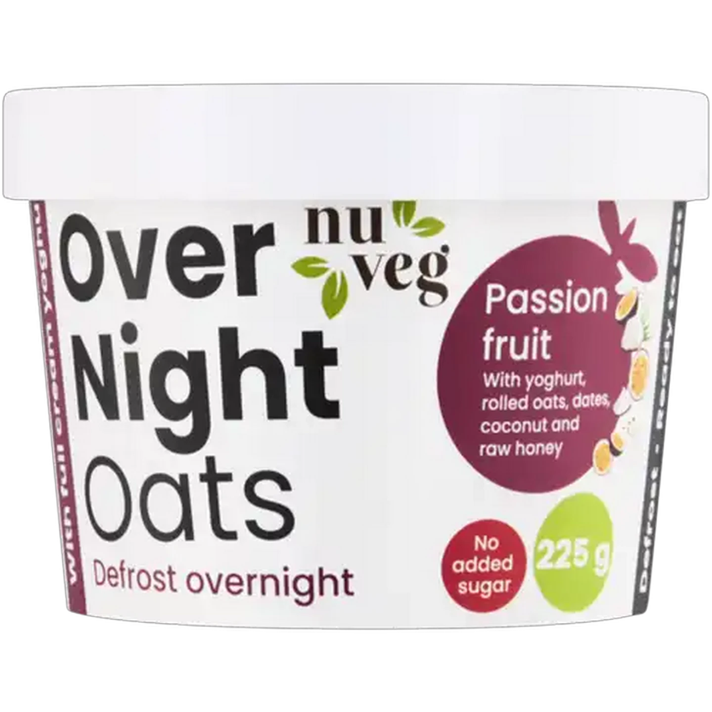 Image of Nuveg Frozen Passion Fruit Over Night Oats 225g