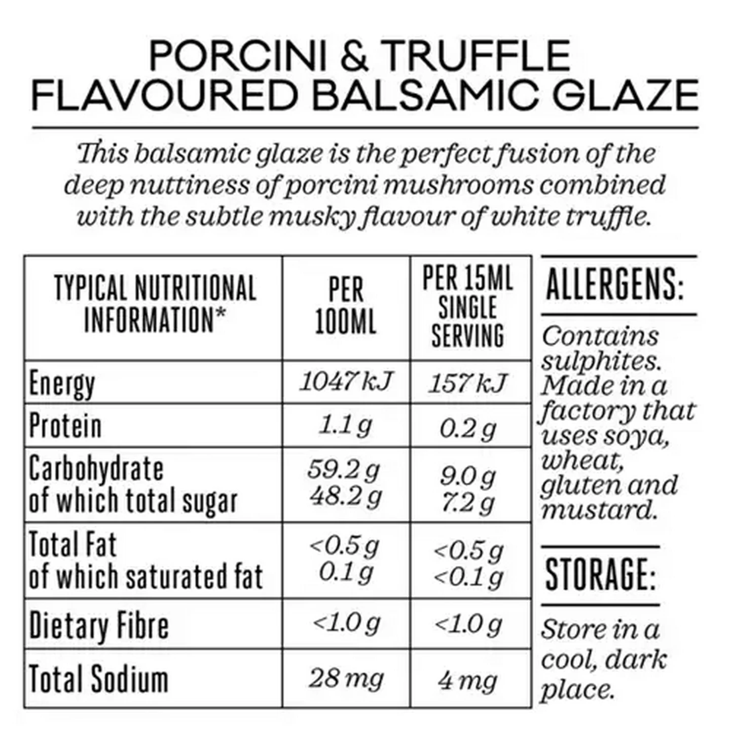 Image of Forage And Feast Porcini & Truffle Flavoured Balsamic Glaze 150ml