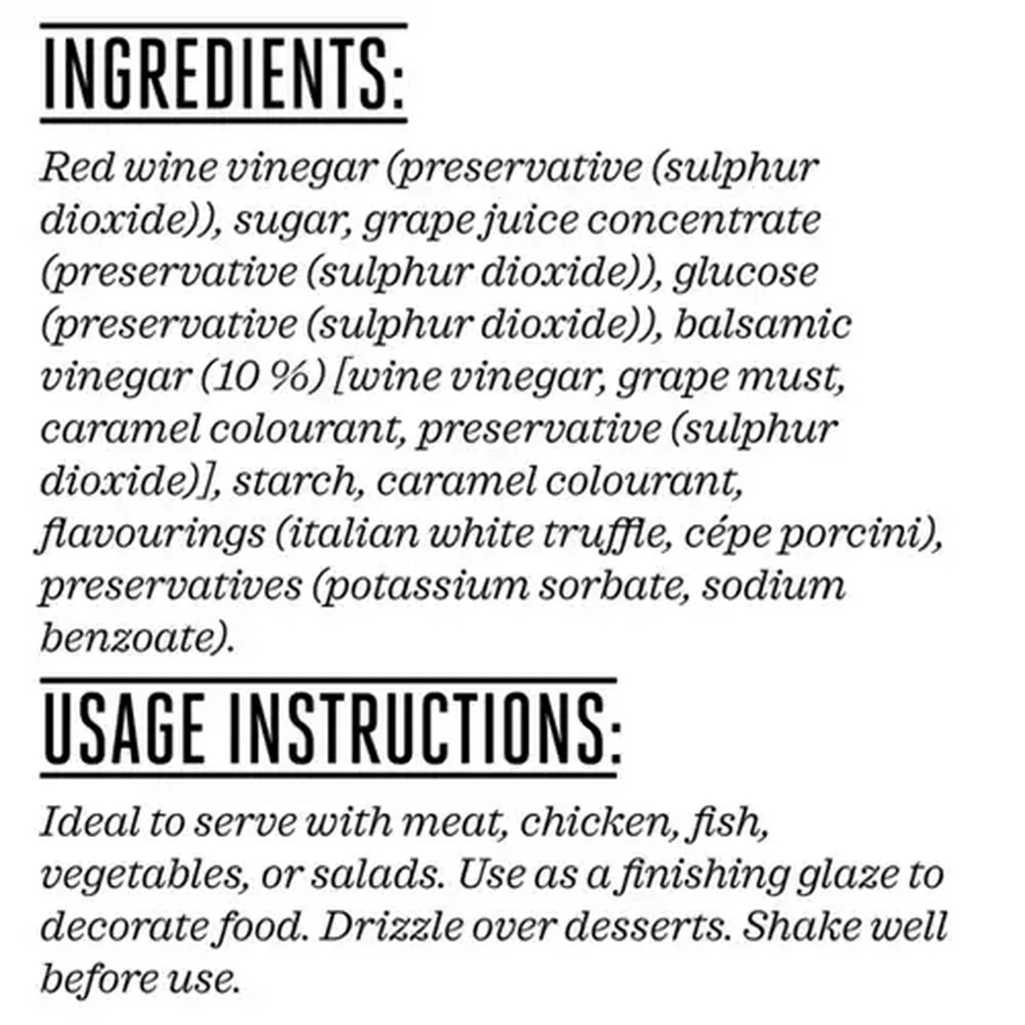 Image of Forage And Feast Porcini & Truffle Flavoured Balsamic Glaze 150ml