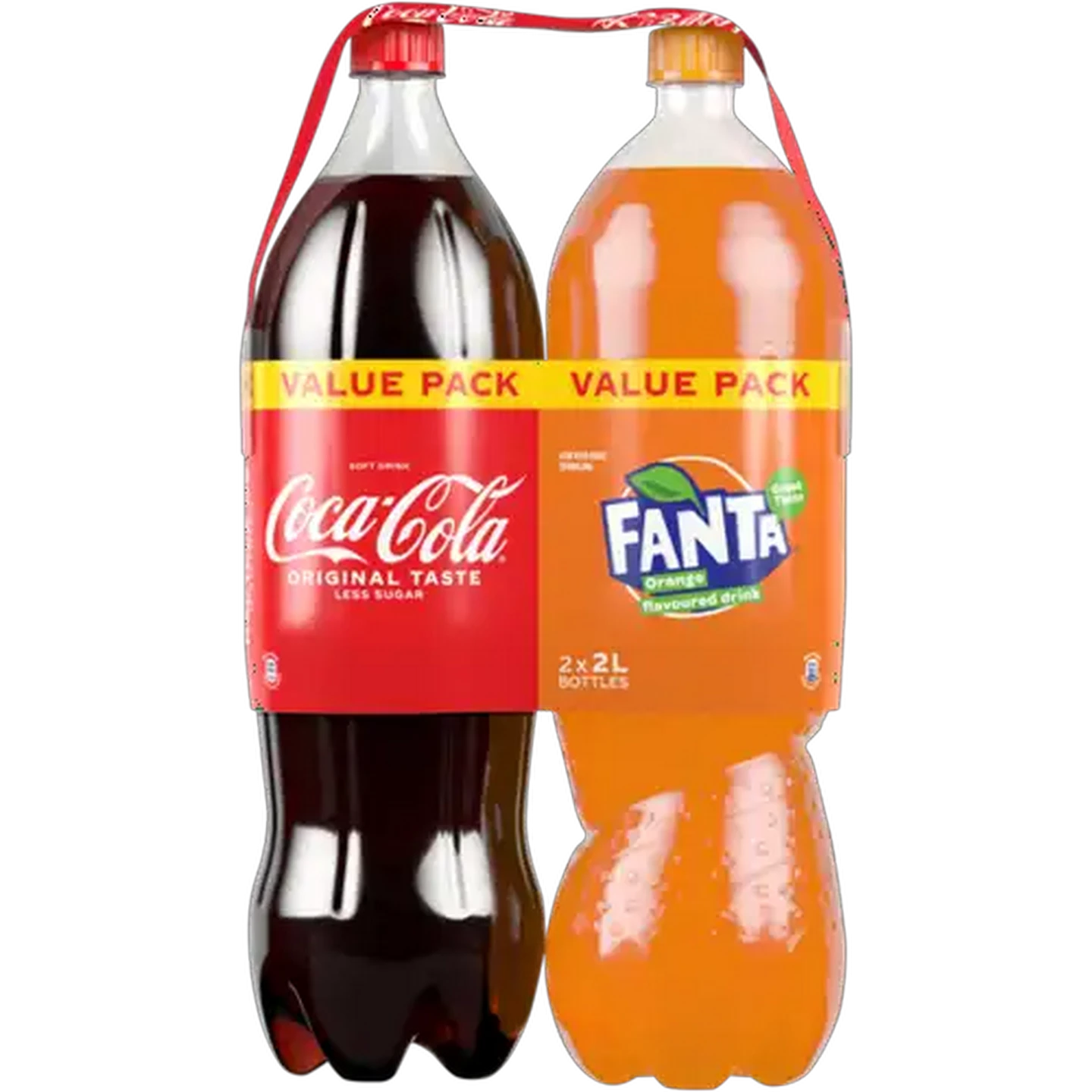 Image of Coca-Cola & Fanta Soft Drink Value Pack 2 x 2L