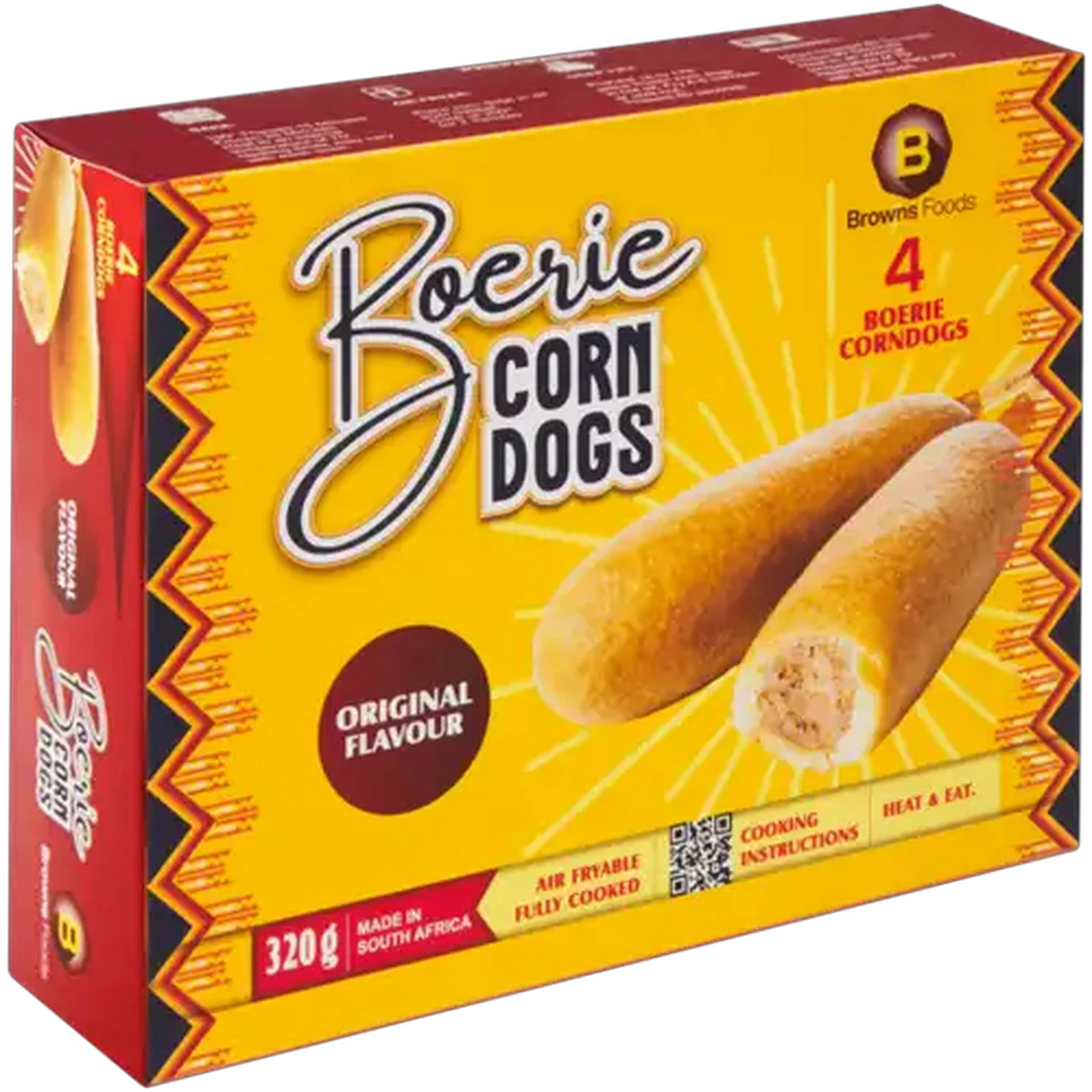 Image of Browns Foods Frozen Original Flavour Boerie Corn Dogs 320g