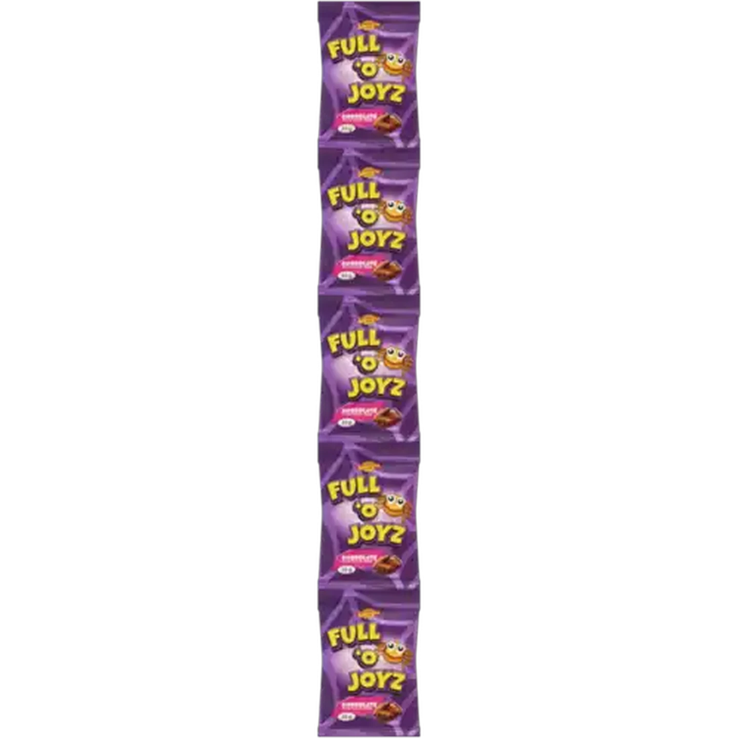 Image of Webbz Full 'O Joyz Chocolate Filled Pillow Snacks 5 x 25g