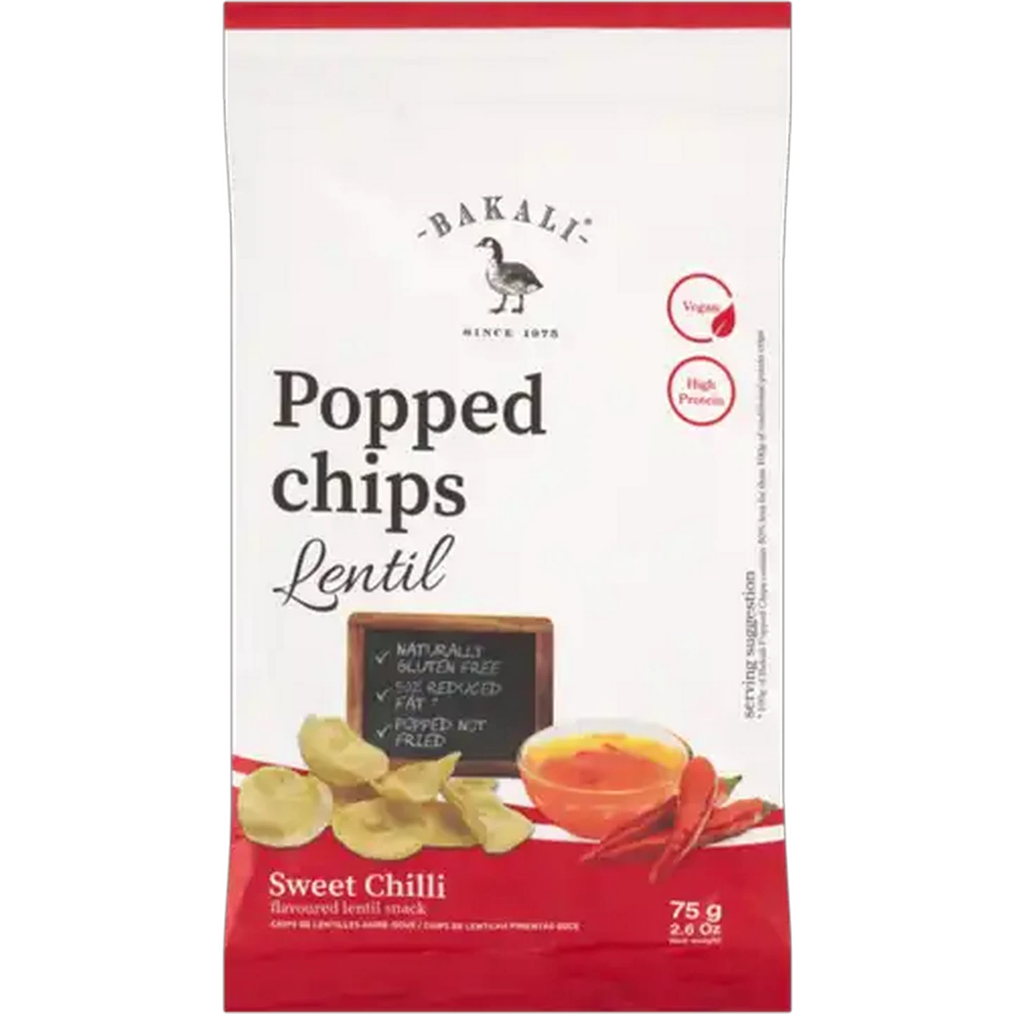 Image of Bakali Sweet Chilli Flavoured Lentil Popped Chips 85g
