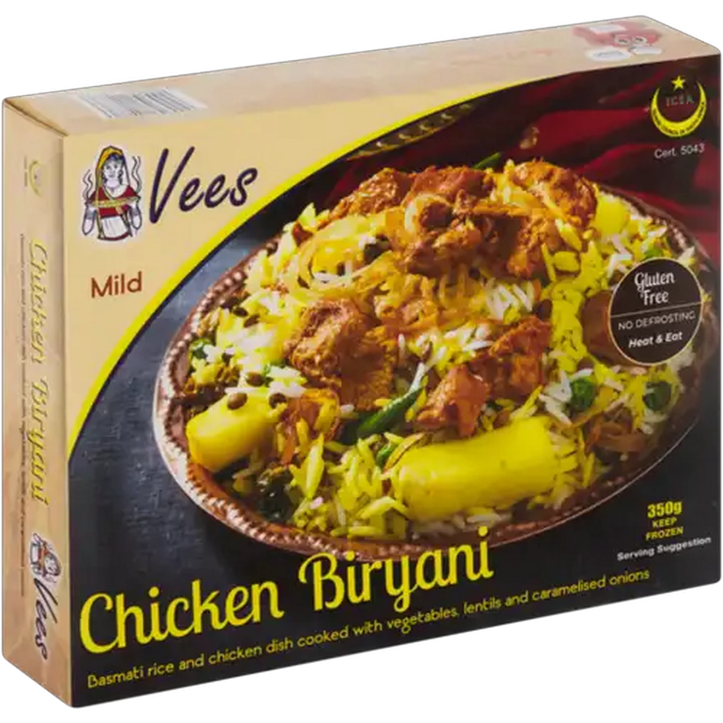 Image of Vees Frozen Mild Chicken Biryani 350g
