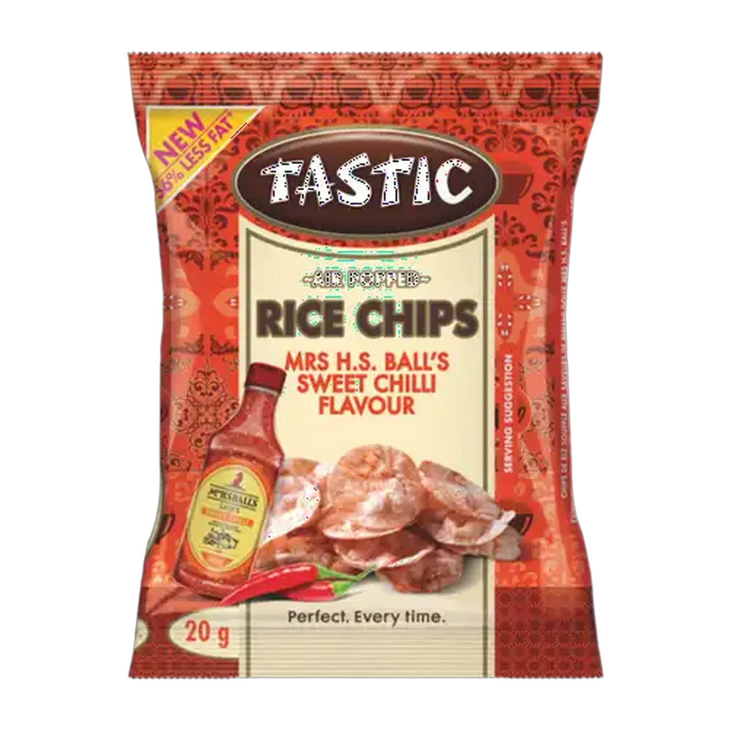 Image of Tastic Mrs. Balls Sweet Chilli Flavour Air Popped Rice Chips 20g