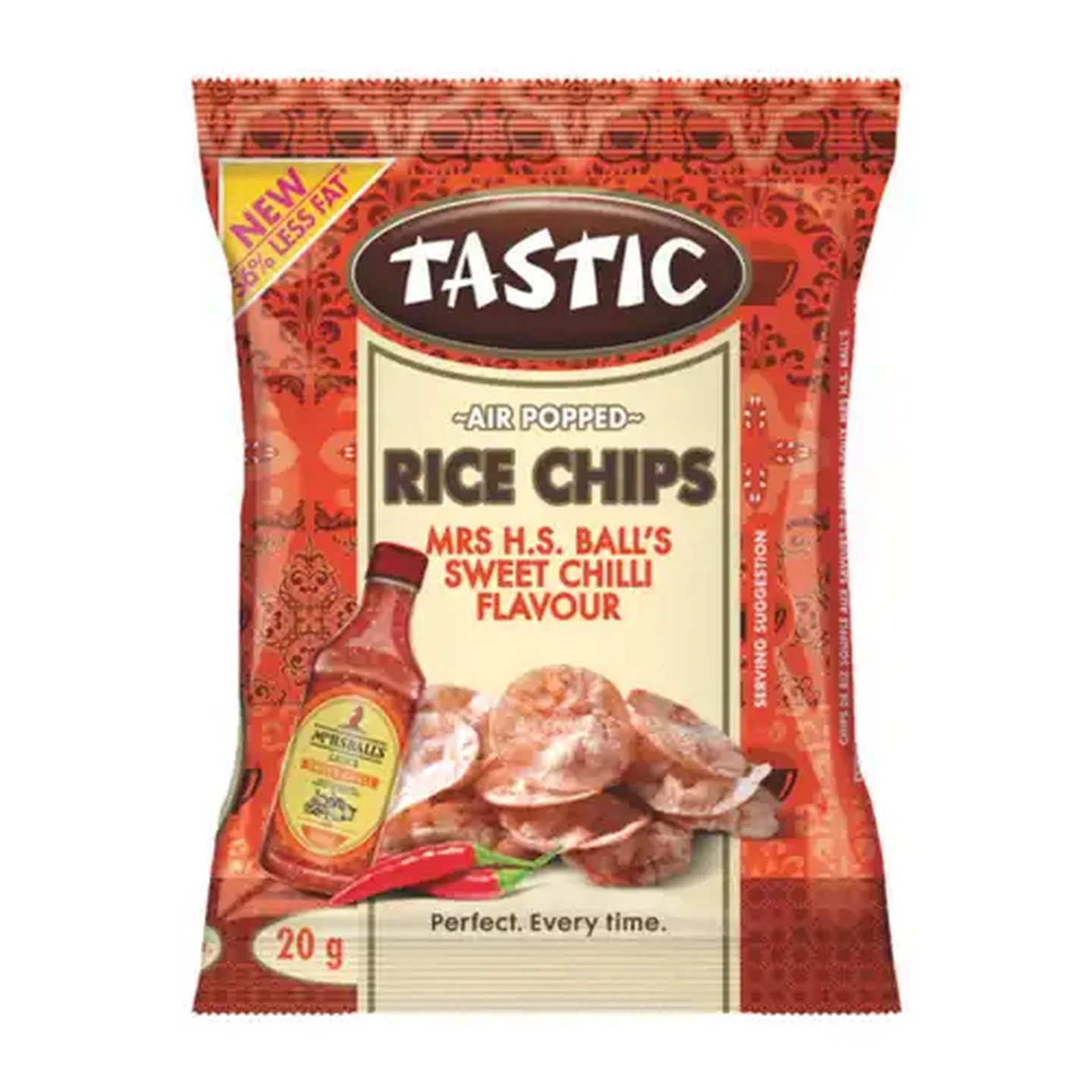 Image of Tastic Mrs. Balls Sweet Chilli Flavour Air Popped Rice Chips 20g