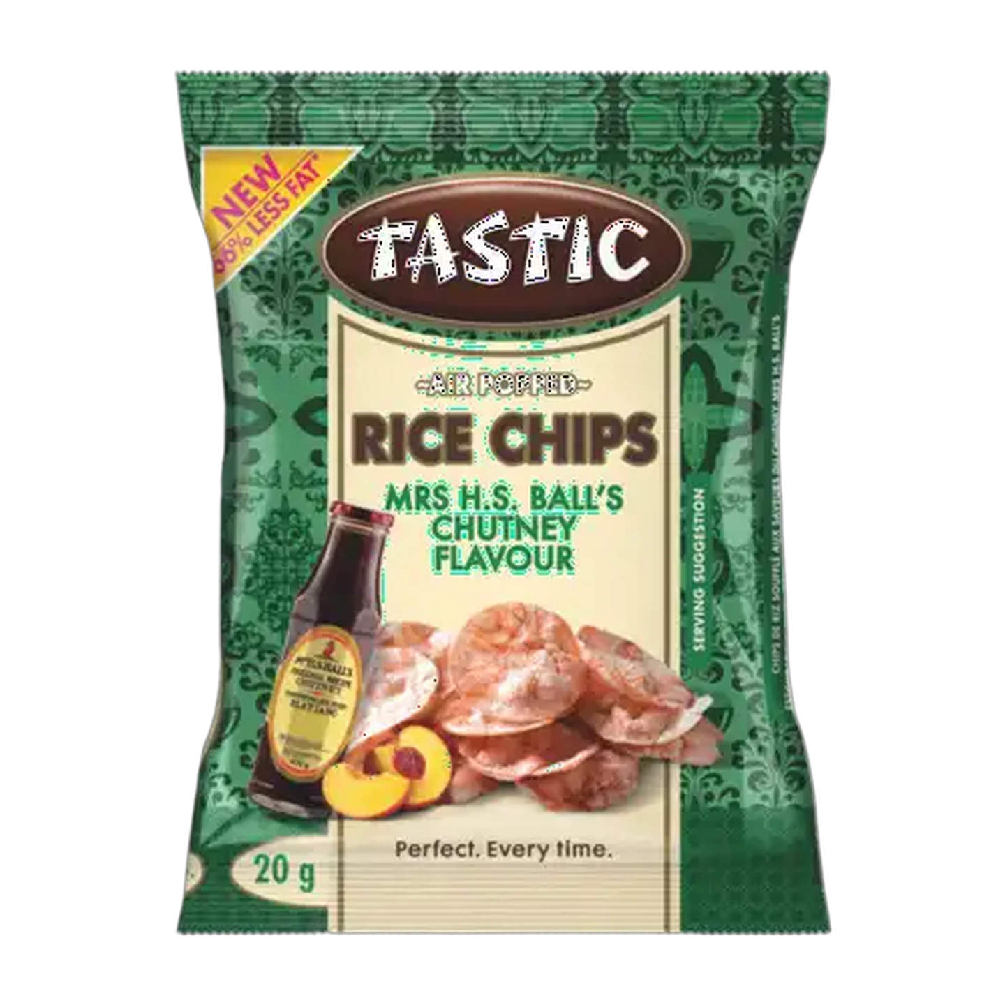 Image of Tastic Mrs. Balls Chutney Flavour Air Popped Rice Chips 20g