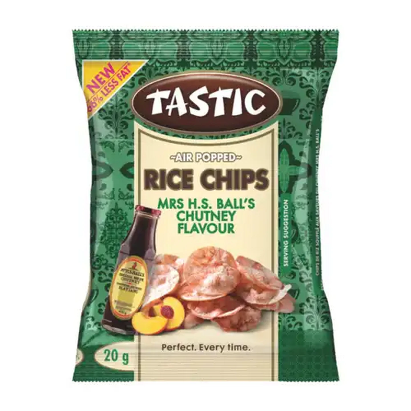 Image of Tastic Mrs. Balls Chutney Flavour Air Popped Rice Chips 20g