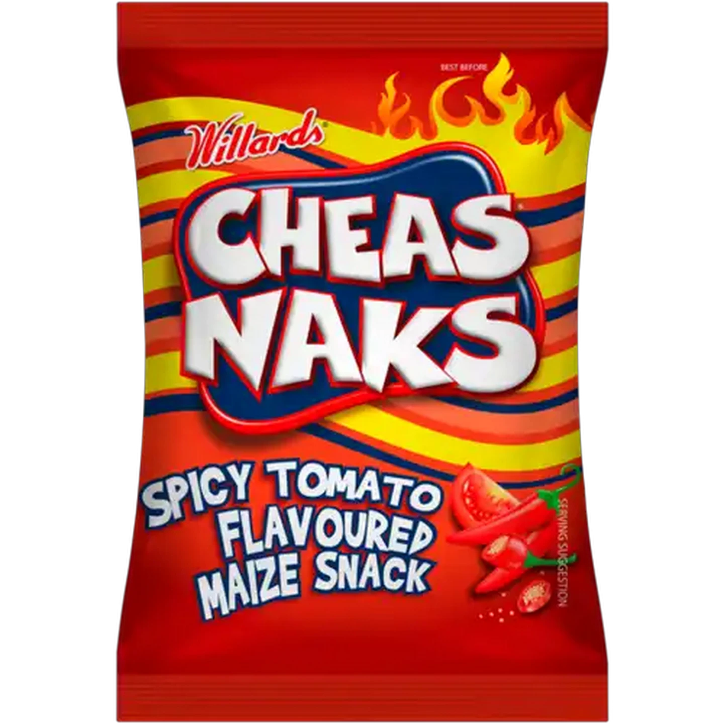 Image of Cheas Naks Spicy Tomato Flavoured Maize Snack 135g