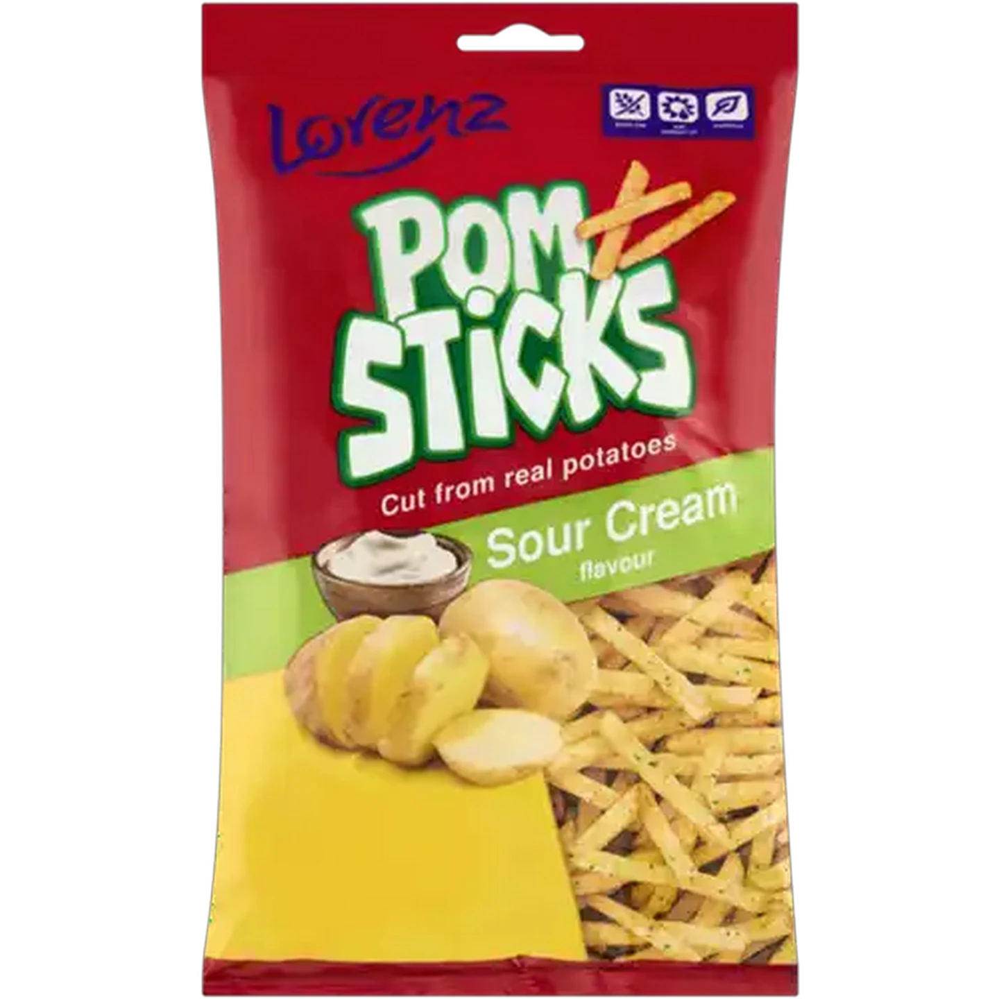 Image of Lorenz Sour Cream Flavour Pomsticks 85g