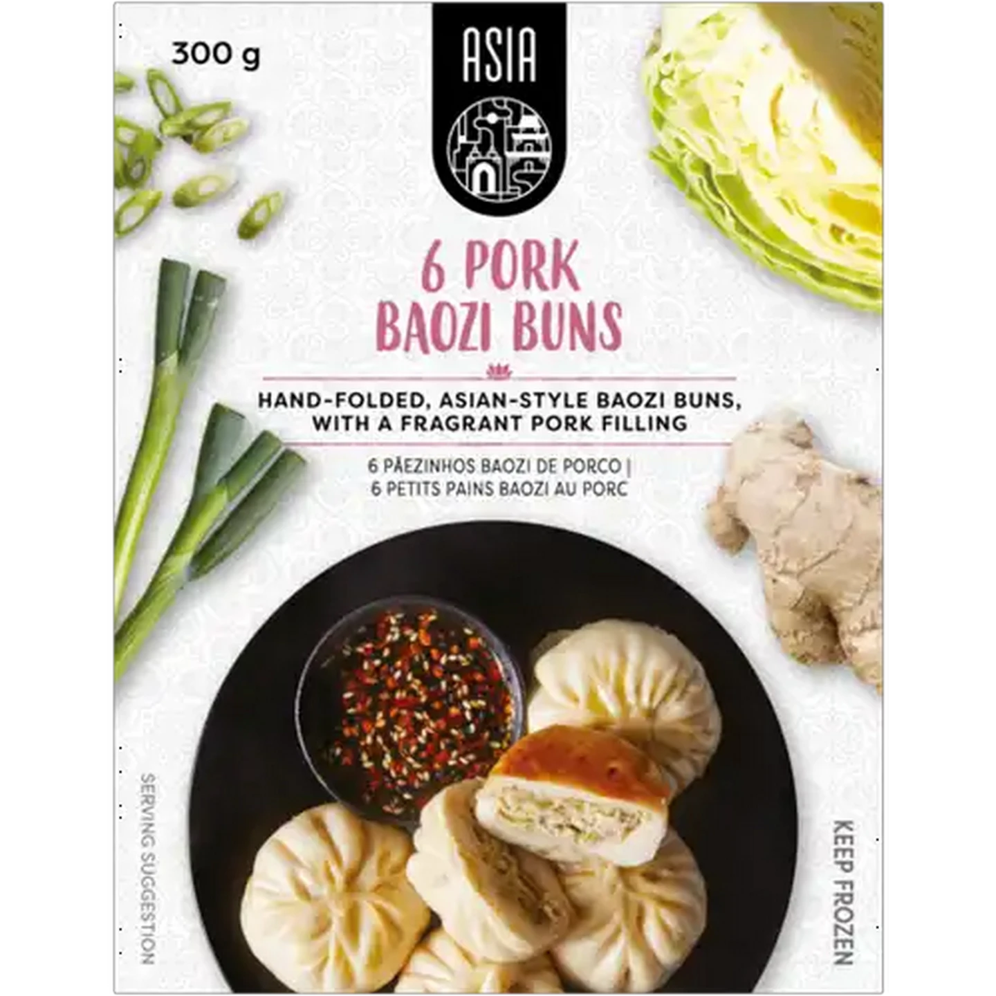 Image of Asia Frozen Pork Baozi Buns 6 Pack