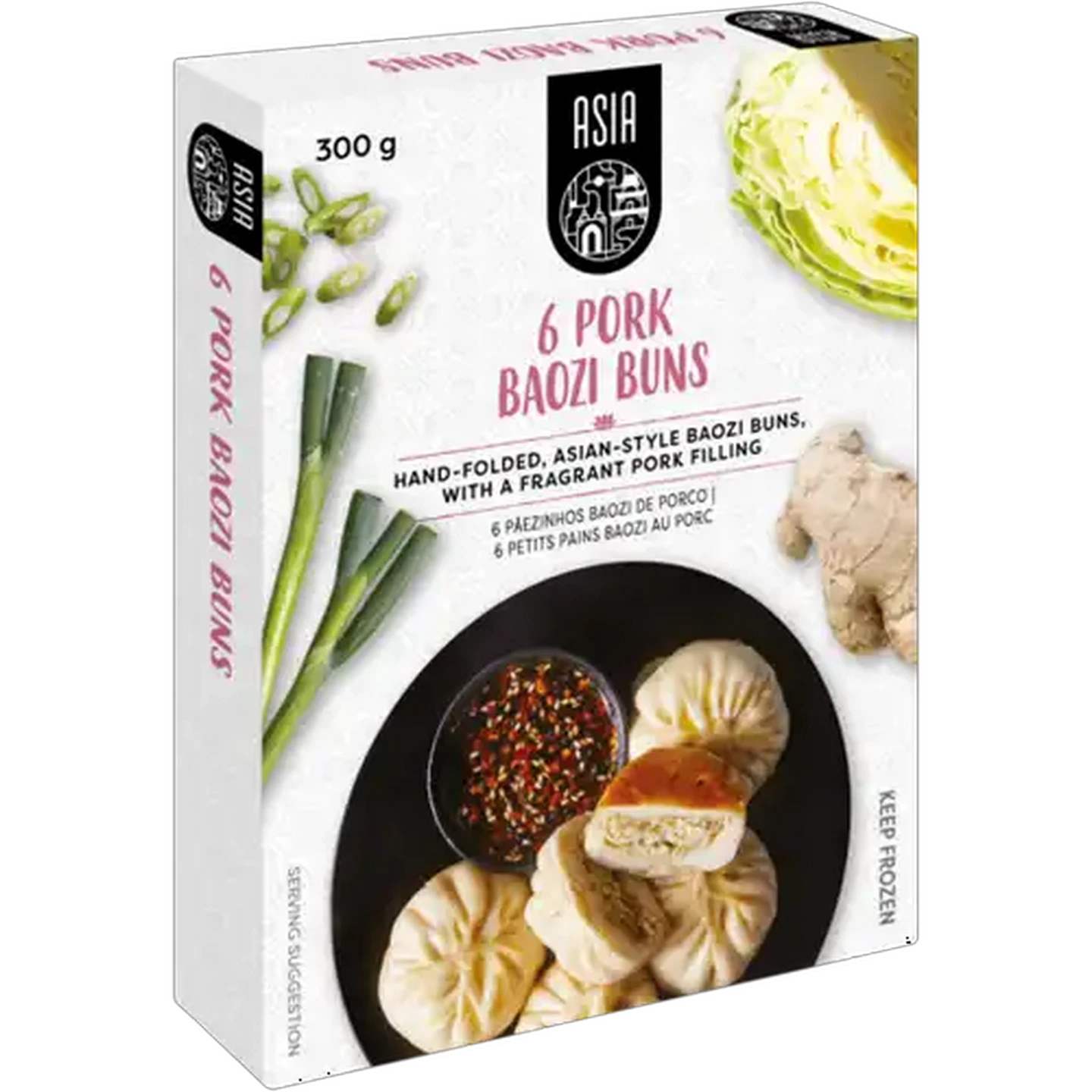 Image of Asia Frozen Pork Baozi Buns 6 Pack