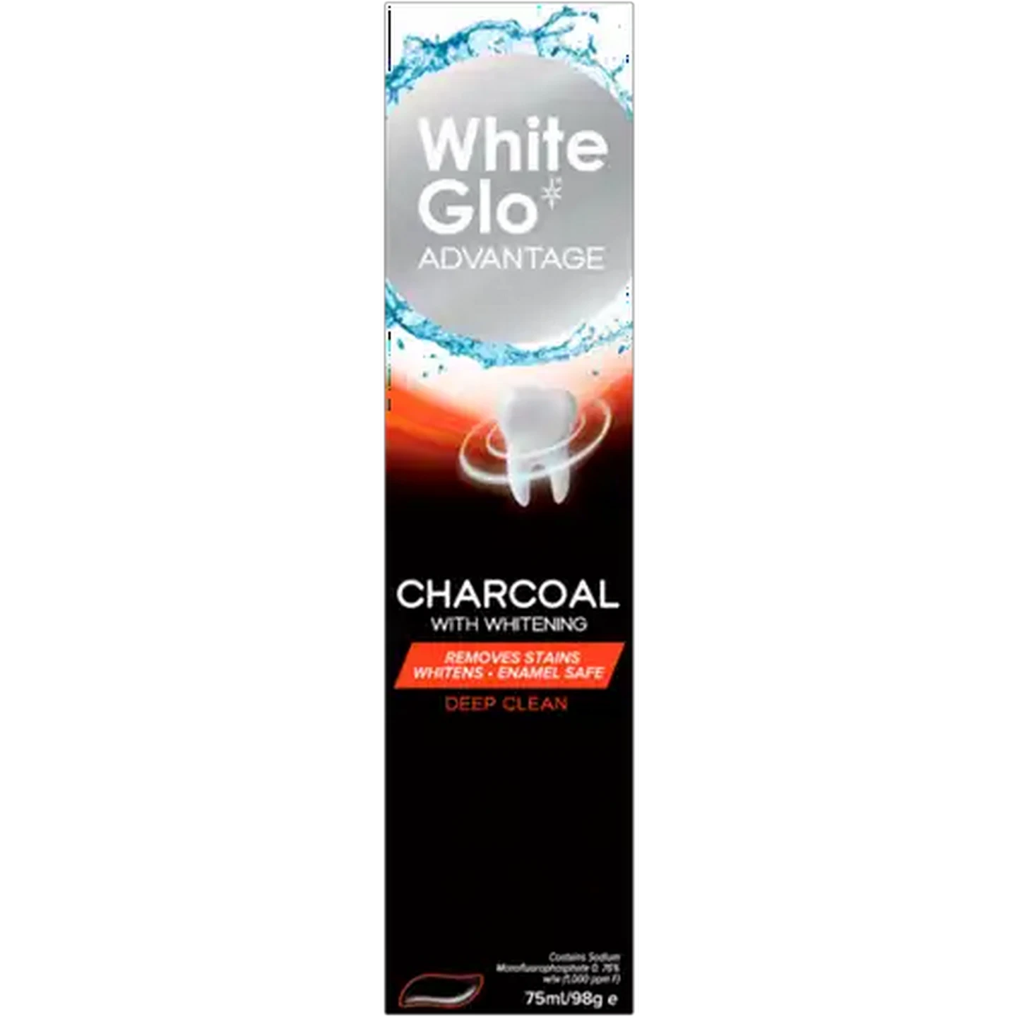 Image of White Glo Advantage Charcoal Toothpaste 75ml