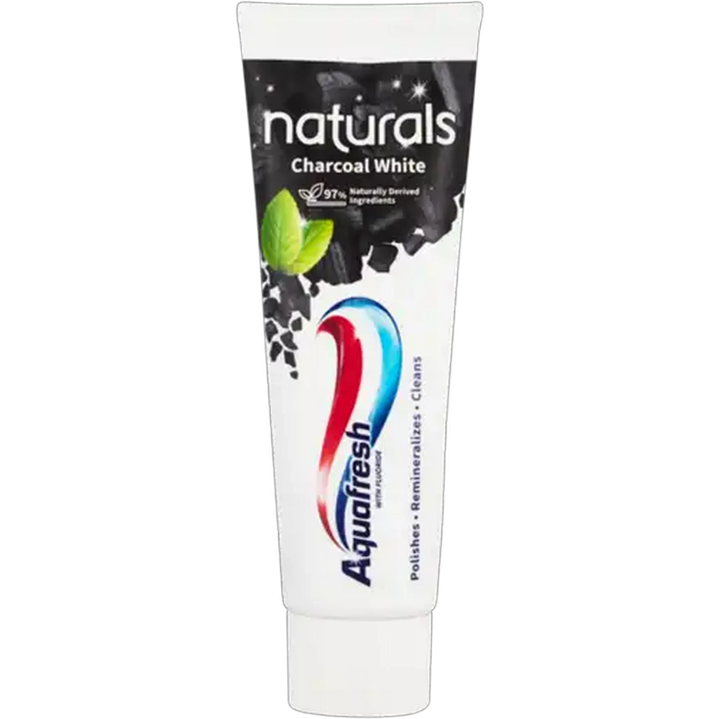 Image of Aquafresh Naturals Charcoal White Fluoride Toothpaste 75ml