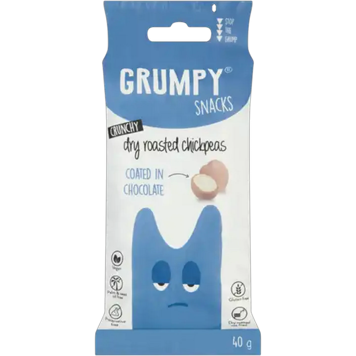 Image of Grumpy Snacks Chocolate Coated Dry Roasted Chickpeas 40g