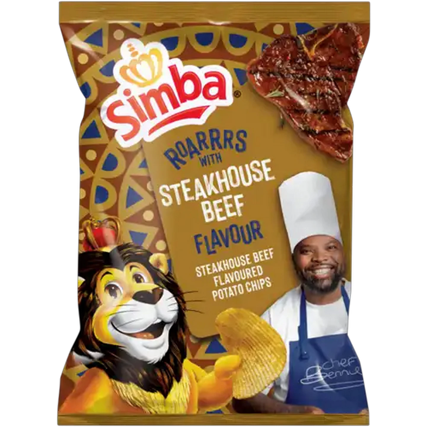 Image of Simba Steakhouse Beef Flavoured Potato Chips 120g