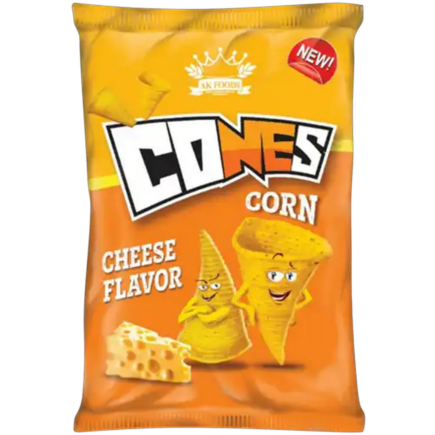 Image of AK Foods Cones Cheese Flavoured Corn Chips 100g
