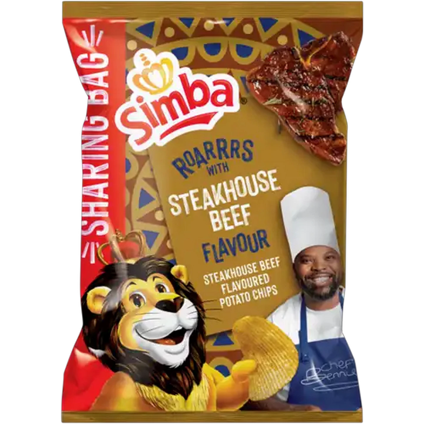Image of Simba Steakhouse Beef Flavoured Chips 180g/200g