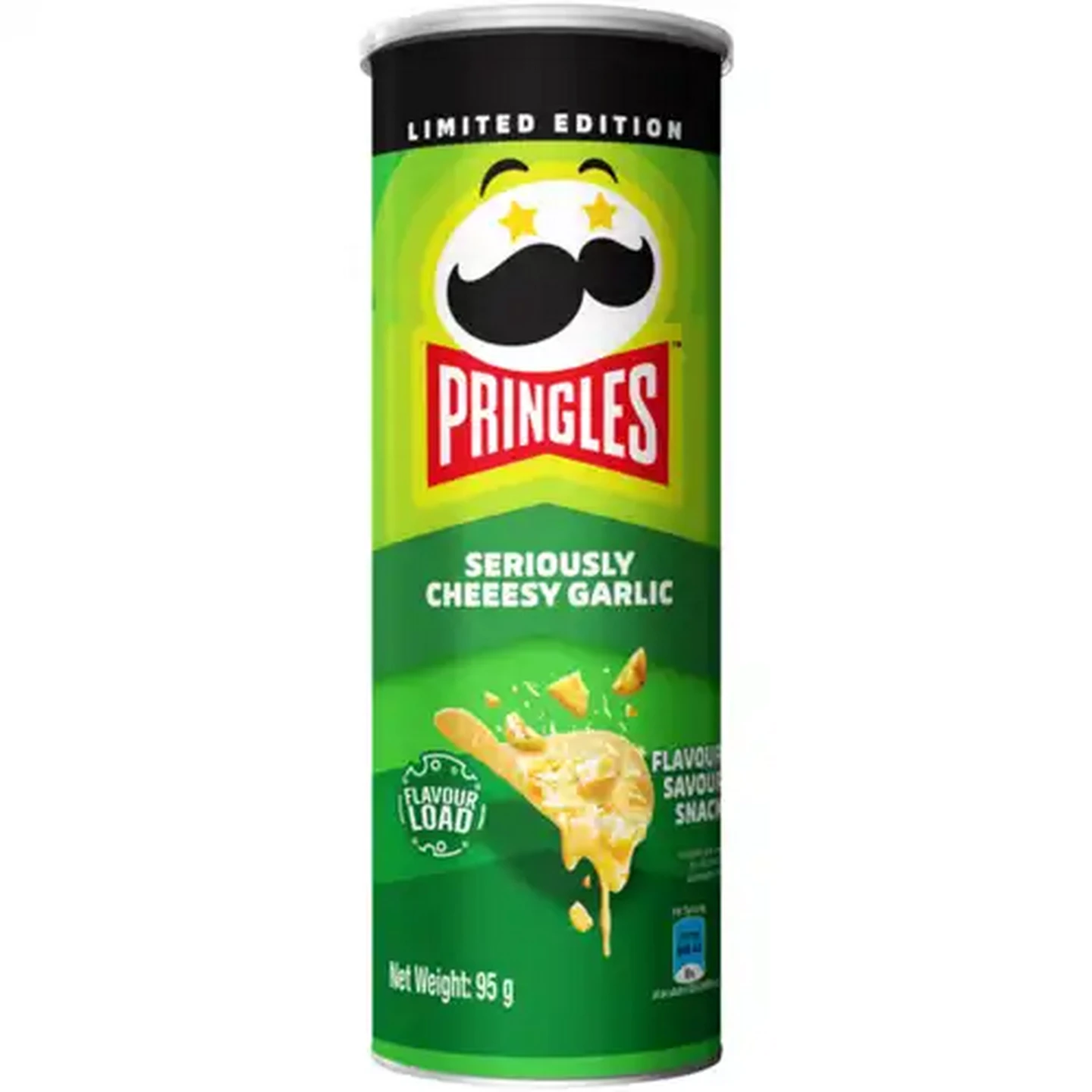 Image of Pringles Seriously Cheesy Garlic Savoury Snack 95g