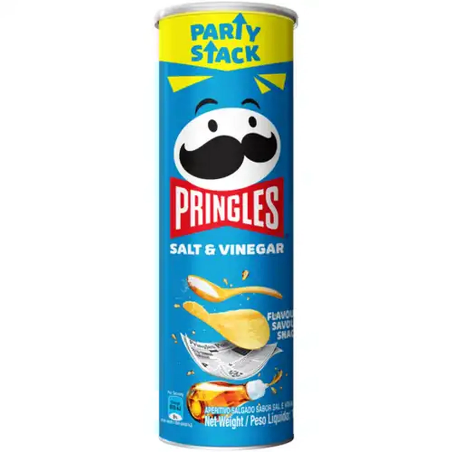 Image of Pringles Salt & Vinegar Flavoured Savoury Snack 134g