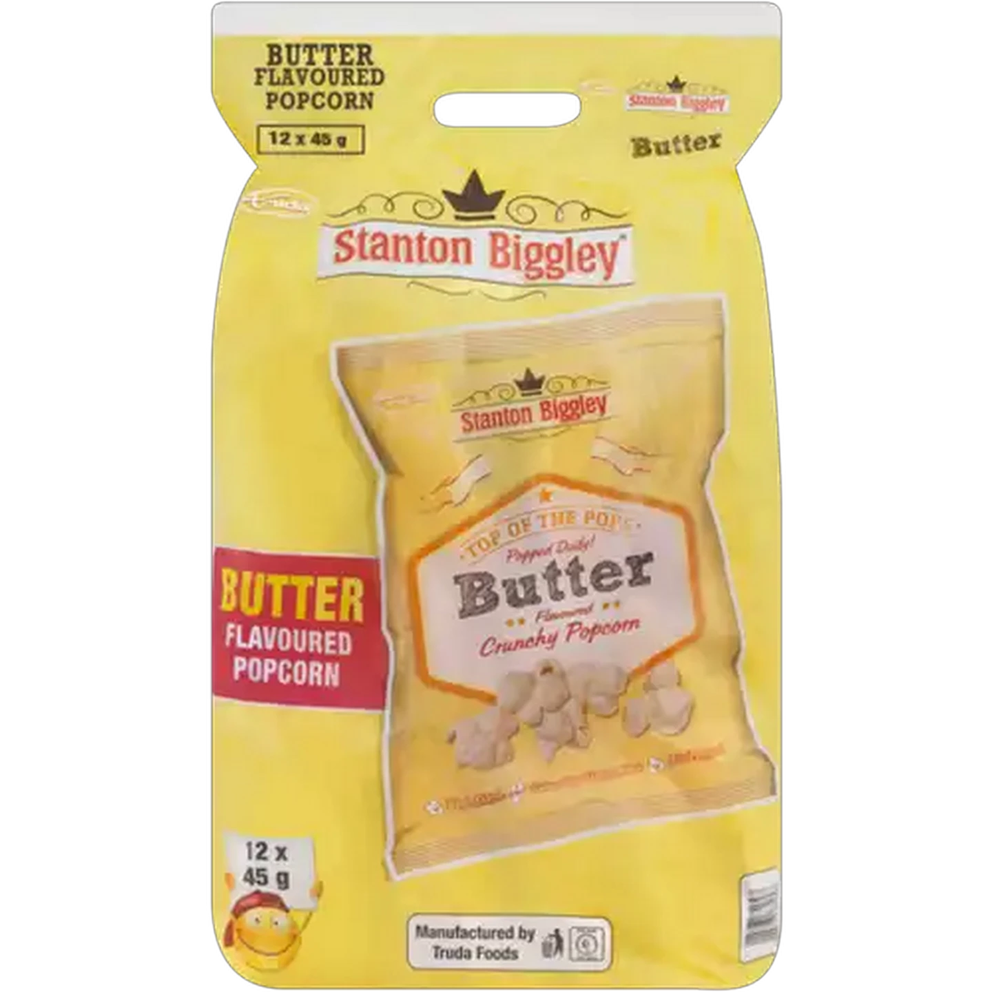 Image of Truda Stanton Biggley Butter Flavoured Popcorn 12 x 45g
