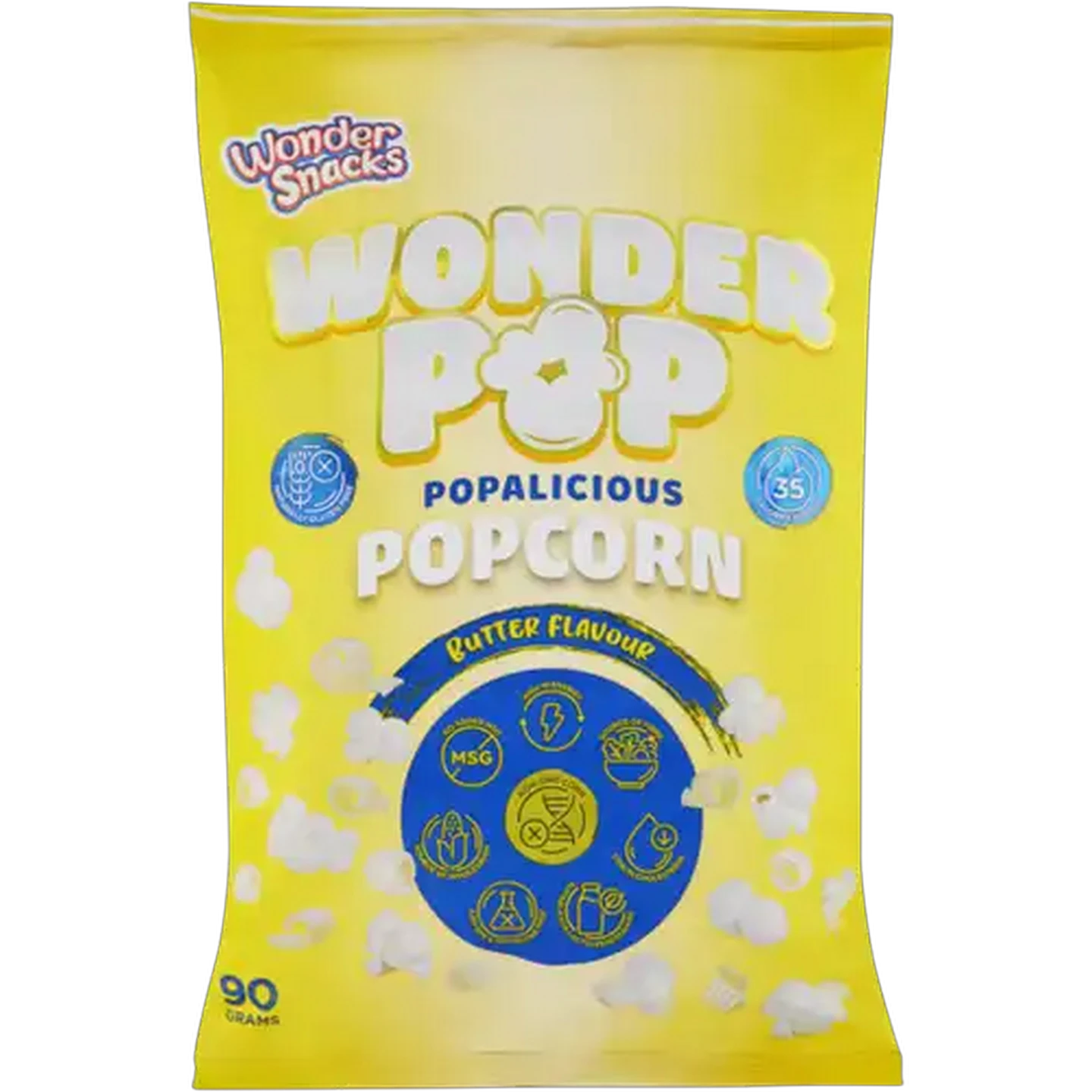 Image of Wonder Snacks Wonder Pop Butter Flavour Popcorn 90g