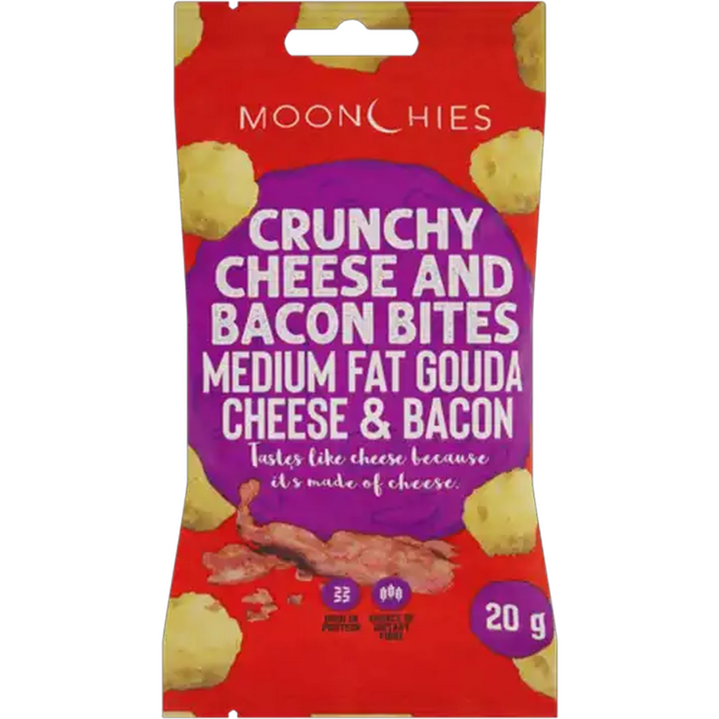 Image of Moonchies Crunchy Cheese & Bacon Bites 20g