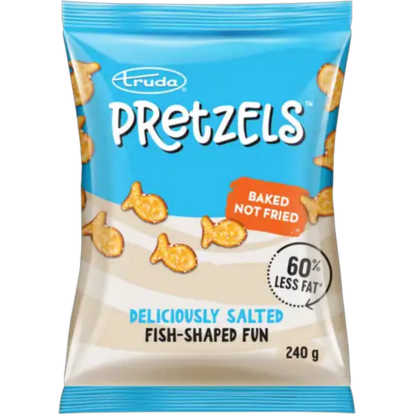 Image of Truda Pretzels Deliciously Salted Fish-Shaped Fun Baked Snack 240g