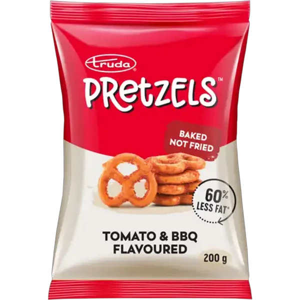 Truda Pretzels Tomato & BBQ Flavoured Baked Snack 200g