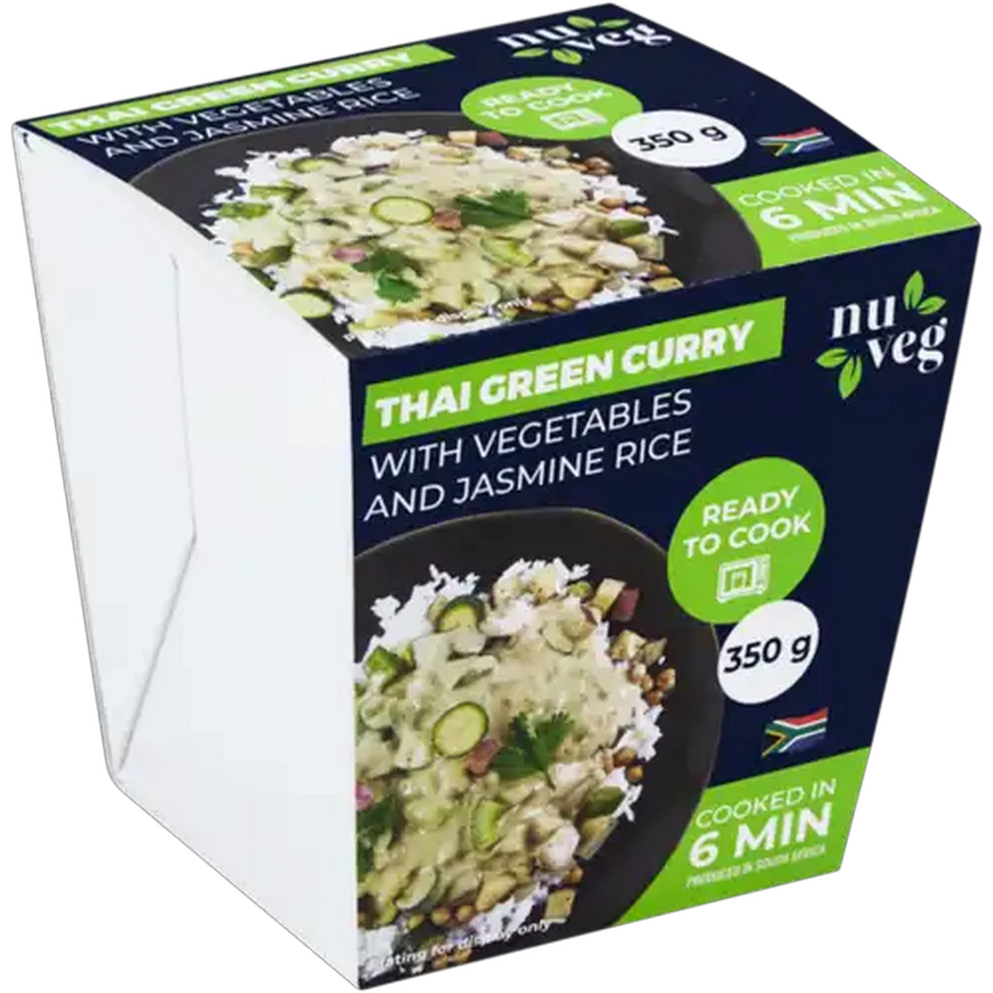 Image of Nuveg Frozen Thai Green Curry with Vegetables and Jasmine Rice 350g